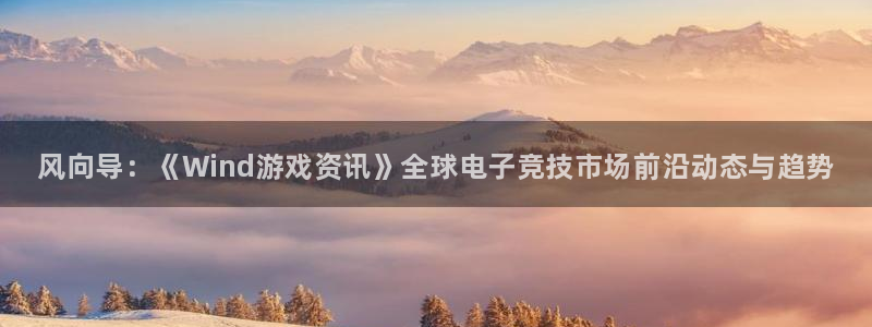 长征娱乐注册账号：风向导：《Wind游戏资讯》全球电子竞技市