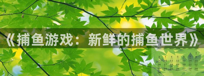 长征娱乐平台：《捕鱼游戏：新鲜的捕鱼世界》